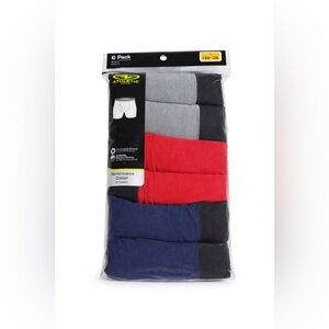 Athletic Works Men's Boxer Briefs 6-Pack - Black, Red, Blue, Gray